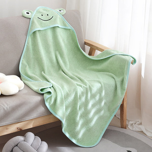 100% in pile di corallo biologico telo da bagno per bambini con cappuccio Poncho <span class=keywords><strong>accappatoio</strong></span> per <span class=keywords><strong>bambino</strong></span> spiaggia ricamato Poncho <span class=keywords><strong>bambino</strong></span> - Product Image 6