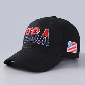 Wholesale Unisex Colorful Fashion Unisex America Presidential Election Baseball Hat With Embroidery Logo Custom Usa Flag Caps