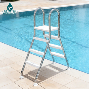 Échelle de <span class=keywords><strong>piscine</strong></span> Water Faery en acier inoxydable robuste, double face, résistante à la corrosion, entrée/sortie facilitée des deux extrémités <span class=keywords><strong>pour</strong></span> piscines - Product Image 3
