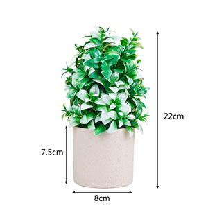人工花盆栽ミニ小さな鉢植えシミュレーショングリーン植物リビングルームオフィス入り口ワインキャビネット装飾 - Product Image 2