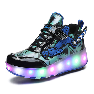 Ehauuo Unisex LED luce-Up USB carica <span class=keywords><strong>pattini</strong></span> a rotelle <span class=keywords><strong>scarpe</strong></span> <span class=keywords><strong>da</strong></span> <span class=keywords><strong>ginnastica</strong></span> sportive per bambini <span class=keywords><strong>con</strong></span> lampeggiante - Product Image 2