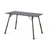 Table de camping pliante en aluminium robuste, hauteur réglable, légère, portable, pour pique-nique en plein air, mobilier d'extérieur moderne