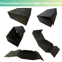 Professional Designer Design Custom Black Shoe Magnetic Gift Paper Boxes Clothing Packaging Box Handmade Rigid Boxes Paperboard