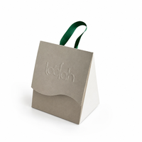 Boîte cadeau pliable triangulaire, emballage plat en une seule pièce avec poignée, logo personnalisé, écologique, pour bonbons, desserts, pâtisseries, directement de l'usine