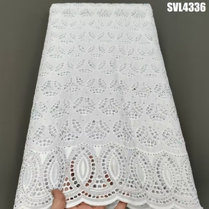 Wedding Dress <strong>White</strong> Dry Lace swiss <strong>Voile</strong> 100% Cotton Lafaya Lace African French Lace Fabric Women Clothing Kanuri Dressing - Product Image 3