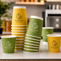 Gobelets en papier écologiques personnalisables avec logo, double paroi et couvercles, couleur Morandi, pour café chaud, vente en gros pour cafés à emporter