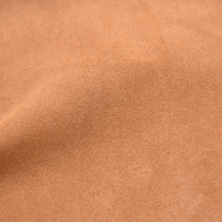Vente en gros de cuir de vachette suédé écologique Cuir PU artificiel floqué Tissu en cuir recyclé pour bottes de sac à chaussures