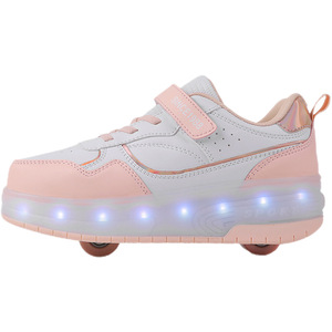 Chaussures à roulettes lumineuses pour enfants, surface souple en EVA, roues en plastique, baskets pour enfants avec lumières - Product Image 5