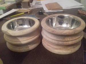 Support en bois pour gamelles d'animaux, gamelle en acier inoxydable pour chien et chat, support pour gamelles d'alimentation et d'eau pour animaux de compagnie, utilisation intérieure - Product Image 4