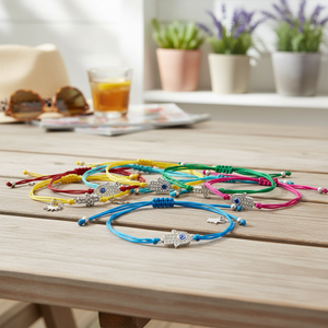 Pulseras de macramé de colores surtidos Pedido mínimo 12 piezas Accesorios de cuerda de moda - Product Image 3