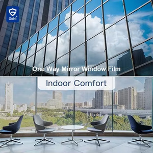 Espejo unidireccional con Control Solar de calor, bloqueo Uv, película reflectante térmica negra adhesiva estática para edificios de oficinas, ventanas de vidrio para el hogar - Product Image 5