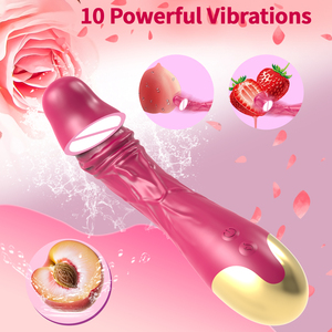 เครื่องสั่นกระตุ้นจุดจี 10 โหมดการสั่นสะเทือนทรงพลัง ผลิตจากซิลิโคนเสมือนจริง ใช้กระตุ้นคลิตอริสและหัวนม ของเล่นทางเพศสำหรับผู้หญิง - Product Image 4