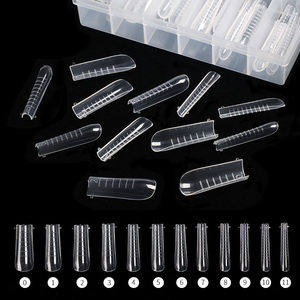 Formes d'ongles pleine couverture Coffin, double système, 12 tailles avec graduation, pour extension rapide au gel, outil de manucure professionnel - Product Image 4
