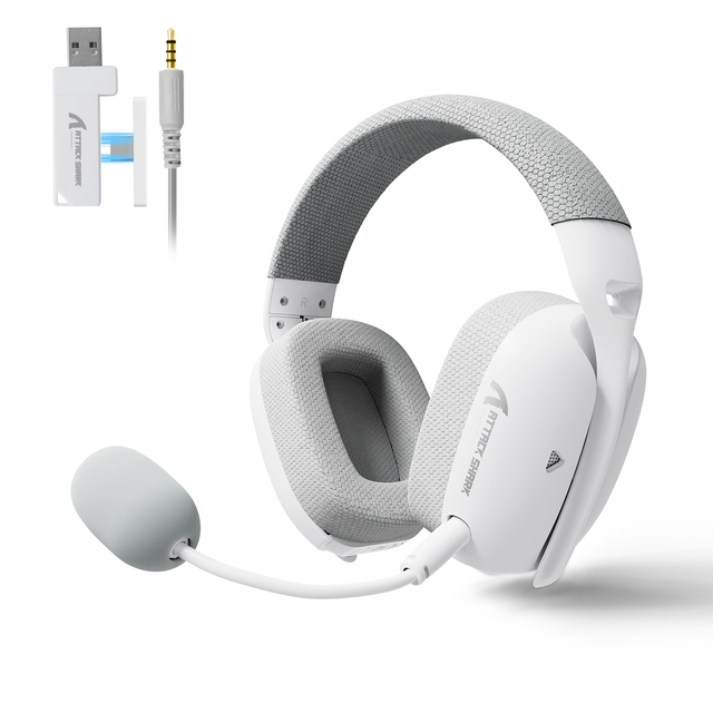 ATTACKSHARK L80PRO Wireless Gaming Headset Tri-Mode Detachable Dual Microphone Lightweight Headphones 40mm Drivers
