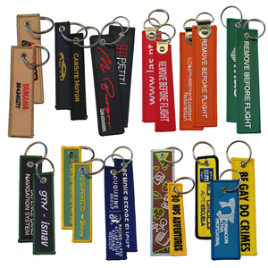 定制标志织物钥匙扣刺绣钥匙扣标签钥匙扣 - Product Image 3