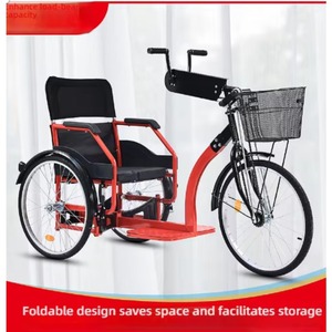 Factory Wholesale High Quality Cheap Manual Three Wheel <b>Bicycle</b> Adult Lightweight Foldable Tricycle - Product Image 5