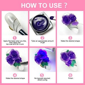 Gel UV 3D antiadhésif 12 couleurs pour ongles, pot de pâte à modeler en relief LED pour sculpture DIY, vernis à ongles artistique, outil OEM, vente en gros - Product Image 6