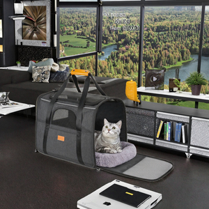 Portable Airline Approved Pet Carrier for <b>Cats</b> Dogs, 10kg Capacity Nylon Mobile <b>Backpack</b>, Lightweight Travel Bag OEM - Product Image 3