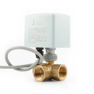 Válvula de bola de agua de latón accionada por actuador eléctrico AC24V AC220V/DC12V DC24V 2 vías/3 vías personalizable ODM Support