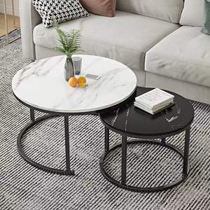 Mesa de centro de lujo sencilla y moderna para espacios pequeños para el hogar, sala de estar, dormitorio, apartamento, Internet, mesa accesible para celebridades - Product Image 3