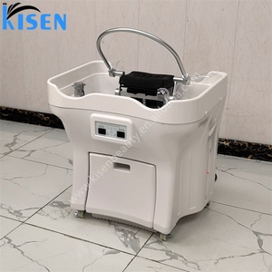 Kisen Bac à shampoing multifonctionnel Zen-flow japonais pour spa capillaire, design sans tuyauterie, Or Argent, pour traitement capillaire en salon - Product Image 2