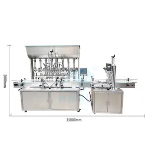 Máquina neumática automática de llenado y tapado redondas de botellas de plástico para mermelada de jugo