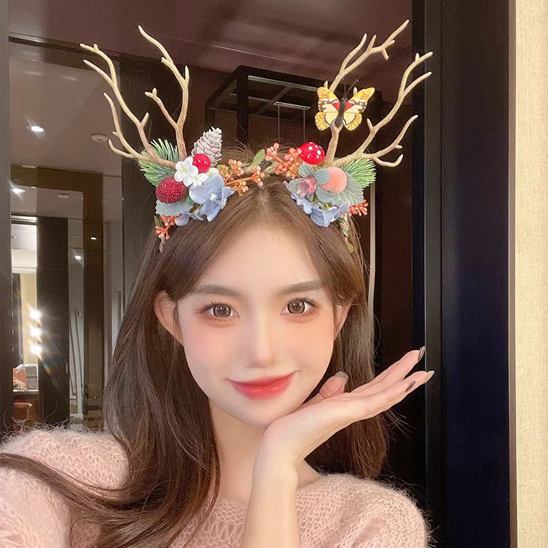 Übergroßes Haarband mit Hörnern, Extravaganter Haarschmuck, Weihnachts-Stirnband, Geweih-Kopfschmuck| Alibaba.com
