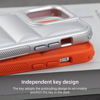Logo personnalisé 2 en 1 impression antichoc doudounes veste en coton coque de téléphone pour iphone 16 15 16 12 13 14 15 pro max