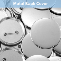 Logo personnalisé promotionnel sublimation ronde kpop anime goupille de sécurité dos fabricant d'étain blanc 75mm 44mm 58mm bouton en métal broche badge