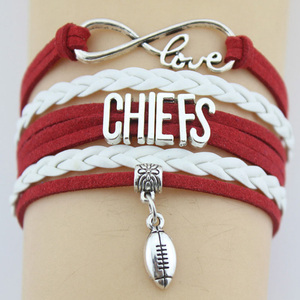 <span class=keywords><strong>Buffalo</strong></span> Bills Fútbol Pulsera De Cuero, Infinity Bracelet <span class=keywords><strong>NFL</strong></span> - Product Image 5
