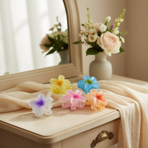 Angelina Rhinestone Frangipani Flower Claw Clip 8Cm Hair Accessory For Women - Product Image 2