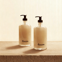 Bouteilles personnalisées en verre pour lotion corporelle et shampoing, avec pompe gel, 350 ml, 500 ml, avec logo ou étiquette personnalisés