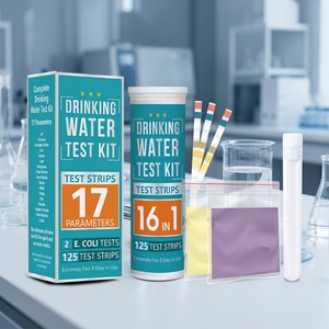 Bandelettes de test d'eau 17 en 1 pour l'eau du robinet et de puits, kit de test de la qualité de l'eau pour les bactéries coliformes W-17 - Product Image 1