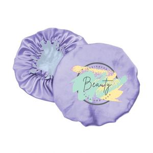 Bonnet de nuit en satin de soie doux avec logo personnalisé, double face, réversible, pour adultes ou enfants - Product Image 1