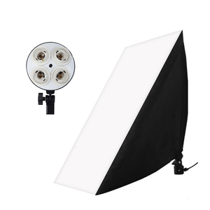 Softbox con Soporte para Cuatro Lámparas 50x70cm, Accesorios Portátiles para Estudio Fotográfico, Cajas de Luz para Fotografía, Kit de Equipamiento con Bombillas - Product Image 1