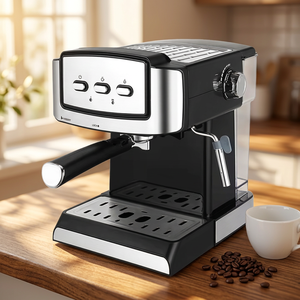 Cafetera Semiautomática Pequeña para Uso Doméstico, Extracción Profesional, Vaporizador para Preparar Latte y Cappuccino, Fácil Operación, OEM Privado - Product Image 1