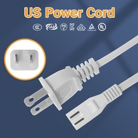 Cable de Alimentación de CA Americano de 8 Puntas, Enchufe de Dos Orificios Planos, Cable Adaptador de Alimentación con Cola en Espiga de Fábrica