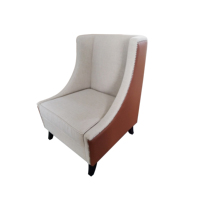 Fauteuils individuels modernes de loisirs, mobilier de repos pour hall d'hôtel, fauteuil d'appoint rembourré en cuir PU à dossier haut pour salon