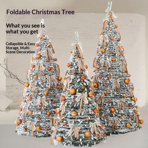 Nouveau modèle d'arbre <span class=keywords><strong>de</strong></span> <span class=keywords><strong>Noël</strong></span> <span class=keywords><strong>artificiel</strong></span> en cèdre <span class=keywords><strong>pré</strong></span>-éclairé, extensible, pliable, sur pied, personnalisé, matériaux écologiques, pour la maison - Product Image 1