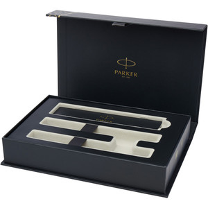Parker Set regalo penna a sfera e penna a rullo acromatico in inchiostro nero/blu per la scrittura e la lettura - Product Image 1