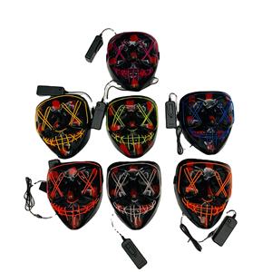 Máscara <span class=keywords><strong>LED</strong></span> para Fiesta de Halloween, Máscara Facial Luminosa para Cosplay, Disfraz de Halloween, Máscara de <span class=keywords><strong>la</strong></span> <span class=keywords><strong>Purga</strong></span>, Decoración para Fiestas - Product Image 2