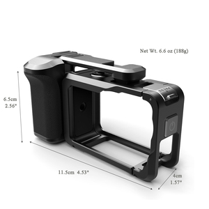 Kit de poignée pour <span class=keywords><strong>caméra</strong></span> DJI Osmo <span class=keywords><strong>Action</strong></span> 6, ensemble de support de poignée avec cage, fixation rapide, bouton d'obturateur, sabot froid, sangle de poignet - Product Image 1