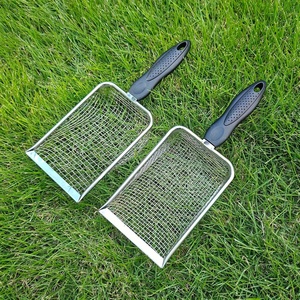 Ensemble 2 écrans de sol de <span class=keywords><strong>jardin</strong></span> portables 3.8/5mm poignée de grille outil de dépistage du sol de sable de roche incontournable pour la culture des fleurs - Product Image 2