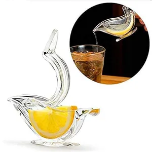 柠檬夹手动透明水果榨汁机家用厨房吧台小工具鸟形柑橘榨汁机手持式橙色榨汁机