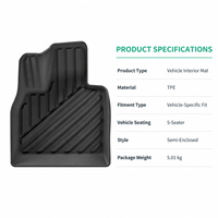 Karpet Lantai dan Bagasi TPE untuk Chery Fulwin T8 2025, Set Karpet Kabin dan Bagasi 7-Seater Semi-Tertutup Lapis Tunggal dan Ganda