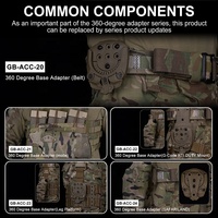 Nylon Texture AEG Holster Kit de débranchement rapide Adaptateur avec base rotative à 360 degrés Angle de réglage libre Accessoires de chasse