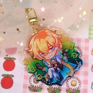Custom Clear Acrylic Keychain Logo Cartoon Glitter Epoxy Keychain Charm Stand <b>Plastic</b> <b>Key</b> Chain Anime Acrylic Keyring - Product Image 4