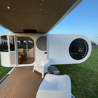 Maison moderne en forme de U à capsule Maison rétractable et pliable Maison de capsule meublée