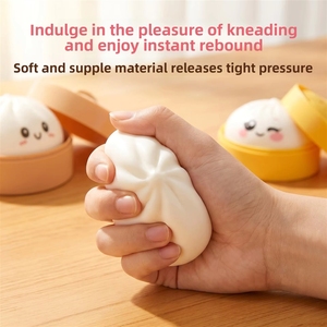 Distributeur en gros, coopération à long terme, sans pression de stock, exportation, jouet à presser TPE en forme de boulette vapeur, boîte mystère, jouet souple <span class=keywords><strong>Squi</strong></span> - Product Image 1