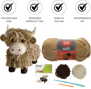 थोक diy जानवरों के पौधे उपहार बुना हुआ गुड़िया हस्तनिर्मित शुरुआती बच्चे उपहार सेट क्रोकेट डॉल किट - Product Image 6